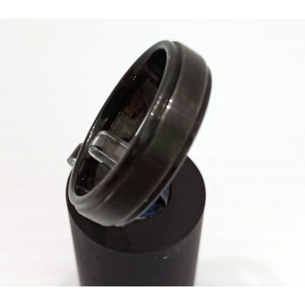 Tungsten Carbide Ring Black Gunmetal Band Comfort‎ Fit Size 10